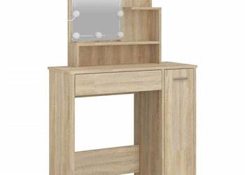 vidaXL Toaletka z oświetleniem LED, dąb sonoma,(SKU:808813)