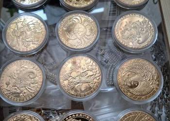 piękne znaki zodiaku repliki bit coin dollar euro kolekcjonerskie talizmany