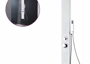 vidaXL Panel prysznicowy, aluminiowy, matowy, biały(SKU:142372)