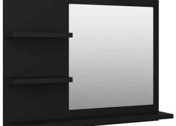 Lustro łazienkowe czarne 60x105x45cm materiał drewnopochodny WM-805007