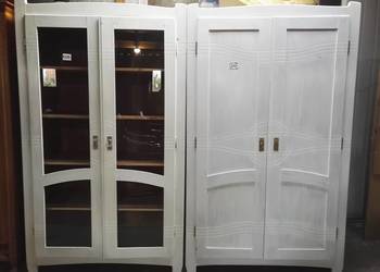 Biblioteka i  Szafa , bielone z pełnego drewna Biblioteka i  Szafa , bielone z pełnego drewna