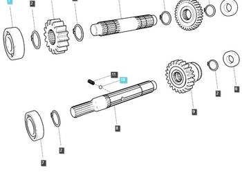 Koło zębate napędu 4WD / 33T / TRG288 / LS Tractor 40309716
