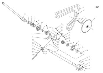 Koło łańcuchowe Z-35 1 1/4" wielowpust do prasy Vicon