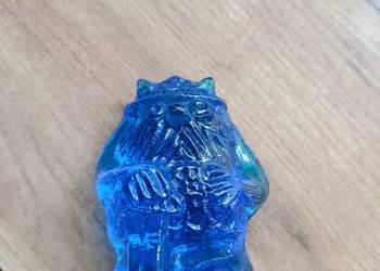 Szklana figurka niebieska wiking lata 70