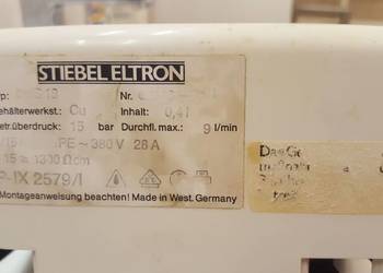 Przepływowy ogrzewacz wody 9/18 kW Stiebel Eltron używany 380V