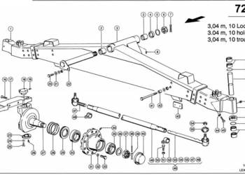 Claas Lexion 580 ZWROTNICA OSI 0007708881 (Oś kierowana; 3,04 m, 10 otworó…
