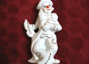 Klaun ze skrzypcami - porcelana - 14 x 8 x 5 cm