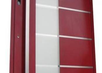 Aluminiowe drzwi wejściowe z czytnikiem linii papilarnych