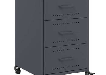 Szafka nocna antracytowa 36x39x59 cm stal WM-846730