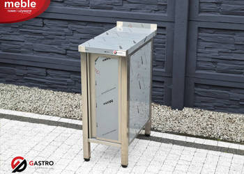 Stół przyścienny gastronomiczny z szafką zabudowany 300x700x850 mm