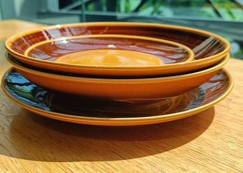 Cztery talerze prl porcelit Iwona Pruszków