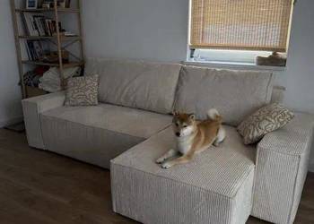 Beżowa sofa w dobrym stanie