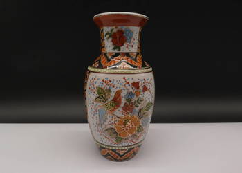 CHINY - mały ręcznie malowany wazon ceramiczny