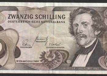 AUSTRIA 20 SCHILLING 1967 - RITTER - S