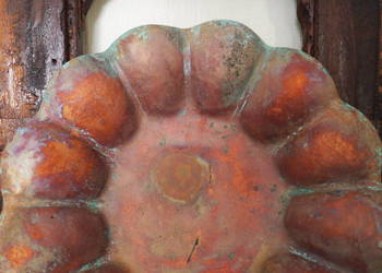 Bardzo Stara Spatynowana Misa-Patera-Miedź i Mosiądz-Vintage