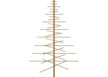 vidaXL Drewniana choinka z podstawą Brązowy 210 cm Bambus(SKU: 42018053)