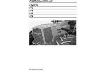 Fendt 816, 818, 822, 824 Favorit instrukcja obsługi