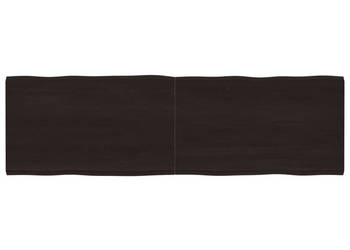 Blat ciemnobrązowy 200x60x(2-4) cm drewno z naturalną krawędzią WM-364050