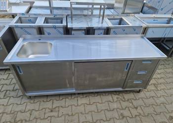 Zlew Gastronomiczny 1 Komorowy Z Półką Szafką i Szufladami 200/60/85