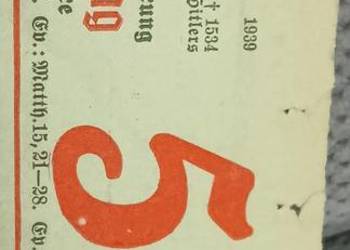 Kartki z kalendarza niemieckie 1939/38/34 rok
