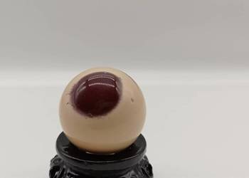 Kolekcjonerski Jaspis piękna mała kula sfera 29mm brązowe oko unikat