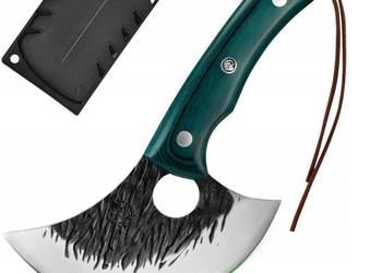 FULLHI Zielony Nóż do Sera, siekania ziół z Pokrowcem i Kolo