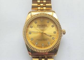 Stylowy Zegarek Kwarcowy Złoty Kolor