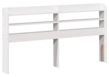 Wezgłowie do łóżka z półkami białe 120 cm drewno sosnowe WM-850957