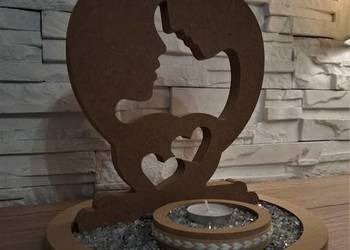 Świecznik dekoracja na walentynki