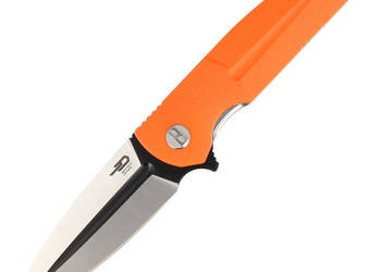 Nóż składany Bestech Fin Orange G10, Satin/Black 14C28N (BG34B-2)
