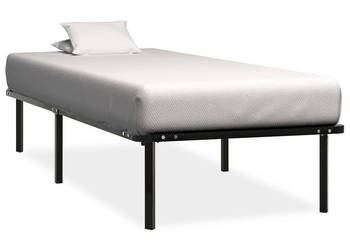 Łóżko Metalowe Czarne Rama Łóżka Ze Stelażem 90 x 200 cm WM-284678