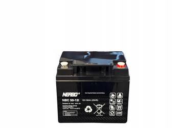 Akumulator NERBO AGM 12V 50Ah P+ NBC 50-12i