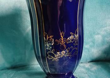 Wazon porcelana Chodzież kobalt