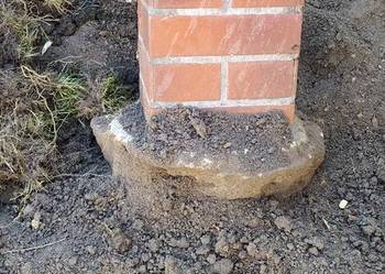 słupek murek z klinkieru klinkierowy ozdobny 2 sztuki