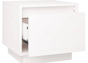 Szafki nocne 2 szt. białe 35x34x32 cm lite drewno sosnowe WM-813398