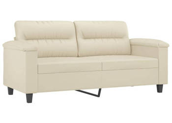 2-osobowa sofa kremowy 140 cm sztuczna skóra WM-359584