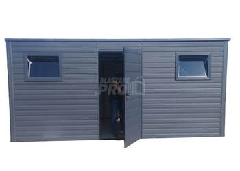 Domek ogrodowy - schowek 5,5x2 drzwi 2x okno  antracyt GP214