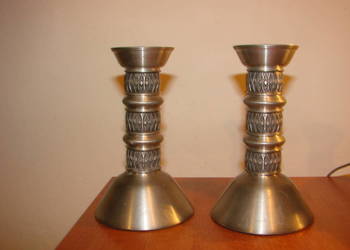Pewter Norway cynowe świeczniki Pewter Norway cynowe świeczniki