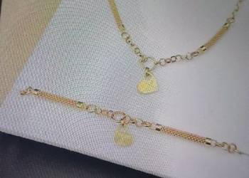 Nowy zloty komplet proba 585 waga 20,85g