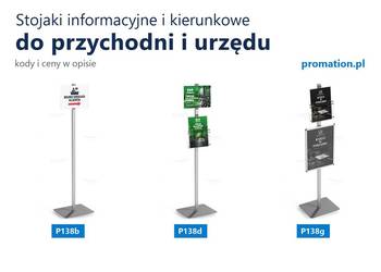 Stojaki informacyjne i kierunkowe A4, A3 do przychodni, gabinetu, urzędu