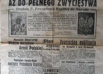 CZAS-7 WIECZÓR  1 września 1939 nr242