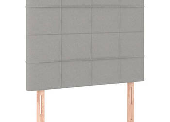 Zagłówki do łóżka 2 szt. jasnoszary 90x5x78/88 cm tkanina WM-3116314
