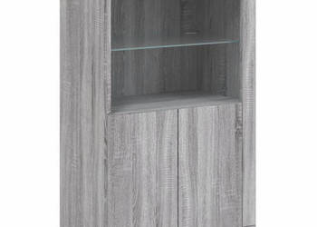 Szafka boczna z LED szary dąb sonoma materiał drewnopochodny WM-836628