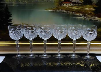 Kieliszki kryształowe – zestaw 6 sztuk – ręcznie szlifowane – pojemność 200