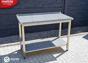 Stół roboczy gastronomiczny przyścienny z półką spawany 1300x600x850 mm