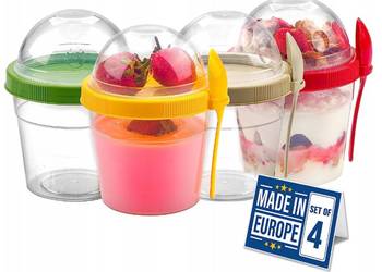 Kubki do Jogurtu Zestaw 4 Sztuk 500ml
