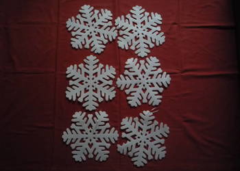 6 sztuk Bardzo duże gwiazdki Śnieżynki piankowe Jak Nowe