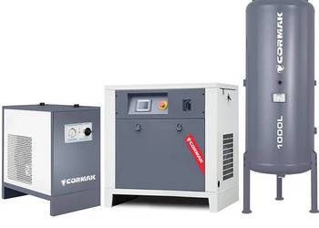 Kompresor LUFT 1000 z falownikiem - 7,5kW + Osuszacz + Butla pionowa 1000 L