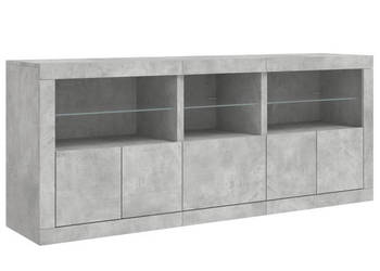 Szafka z oświetleniem LED szarość betonu 162x37x67 cm WM-3208998
