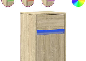 Szafki nocne z LED 2 szt. dąb sonoma materiał drewnopochodny WM-852003